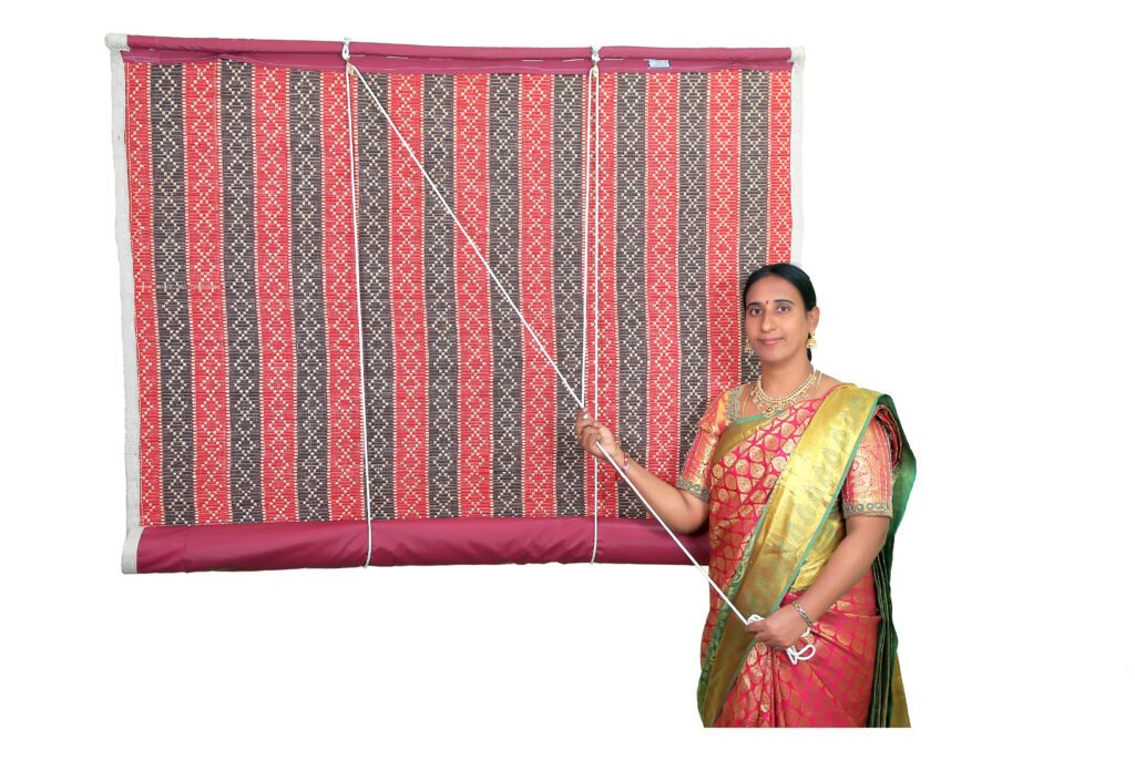 Machine-made with Hand Stitching Bamboo Curtains